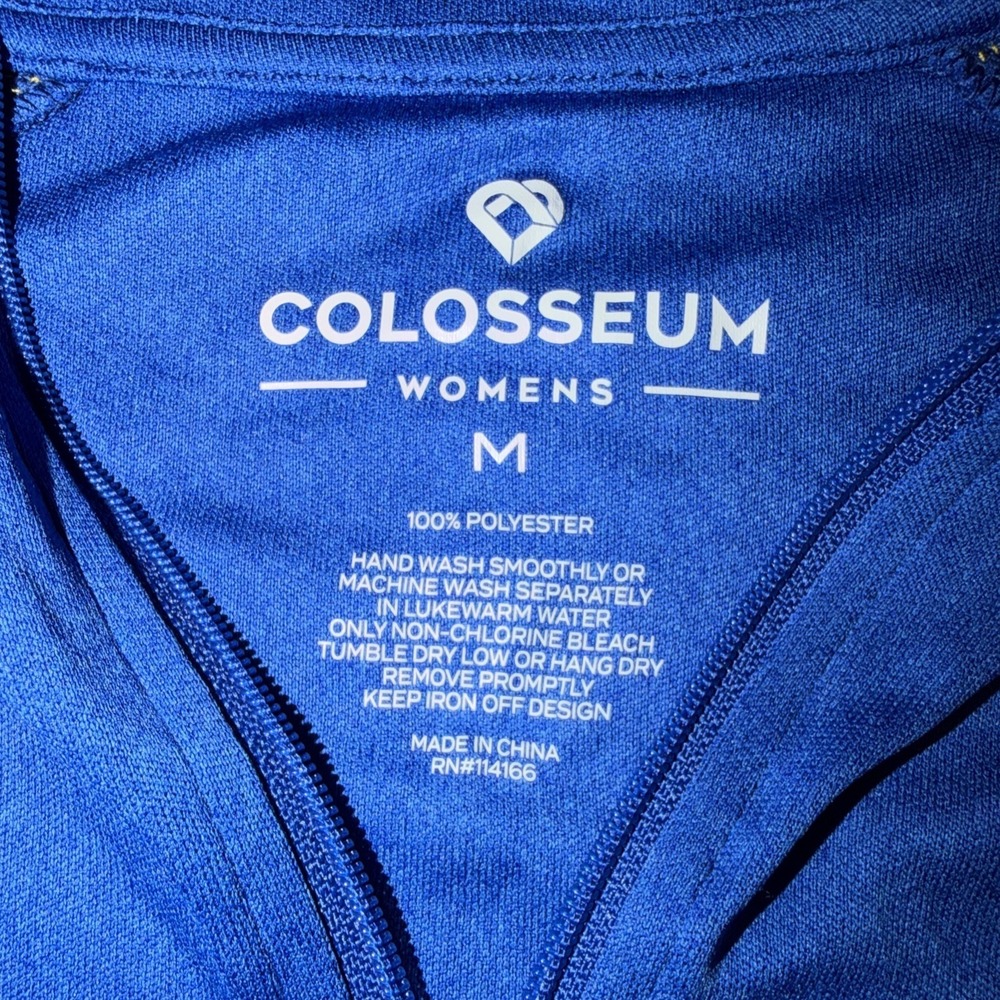 Colosseum Women Long Sleeve Qtr Zip Blue Shirt Pitt Panthers Sz Medium - Picture 3 of 4